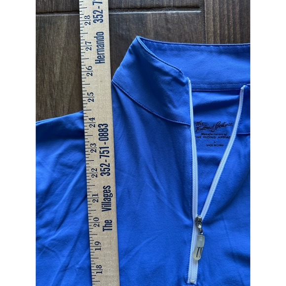 The Tailored Sportsman Womens Long Sleeve Quarter Zip Pullover Top Blue L - Picture 5 of 7
